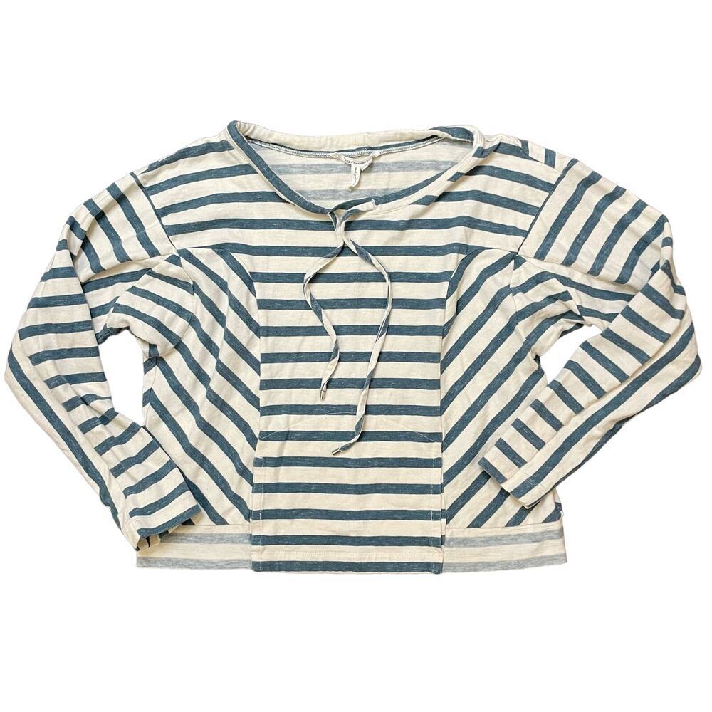 BCBGeneration Size Small Striped Pullover Hoodie Sweatshirt with drawstrings‎